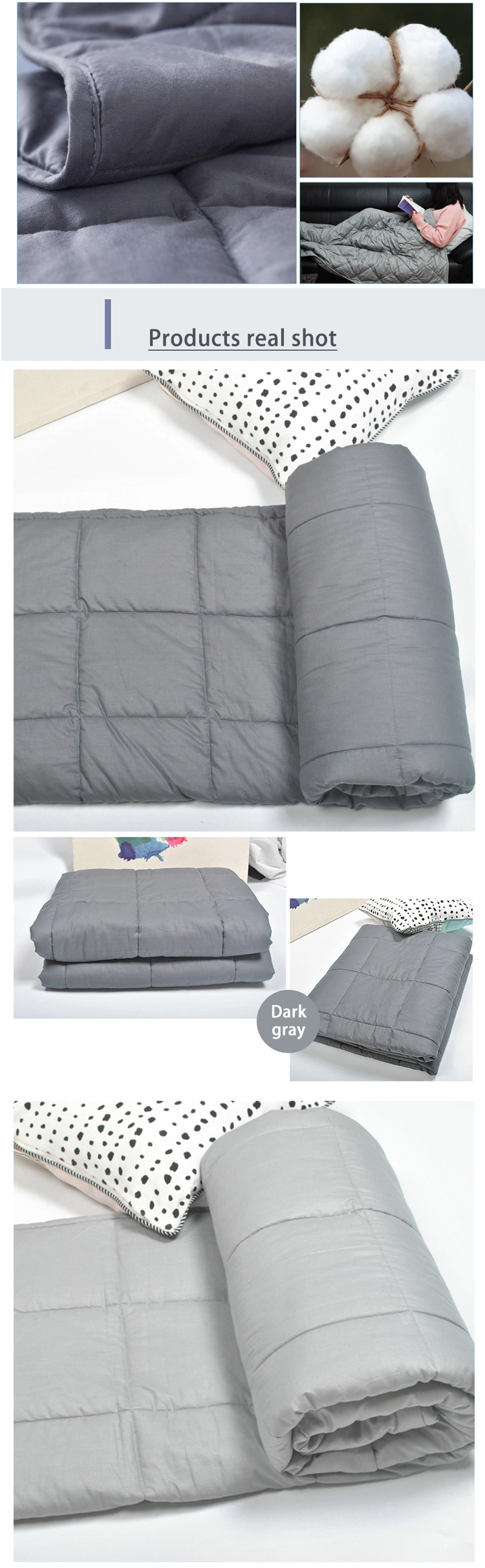 Custom Low Price Knitted Gravity Blanket Cooling Heavy Weighted Blanket