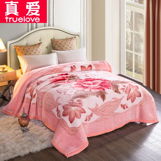 Cina Coperta di visone Fabbrica in rilievo in pile Letto Poliestere Morbido Inverno Coperta coreana Pile Raschel Flanella Tiro nuvoloso Sherpa Musulmano Coperta da tiro Set di biancheria da letto